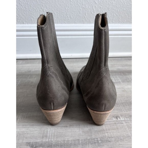 NEW Free People Frontier Chelsea Leather Boots in Washed Taupe (Size 37/US 6.5) - Picture 6 of 8